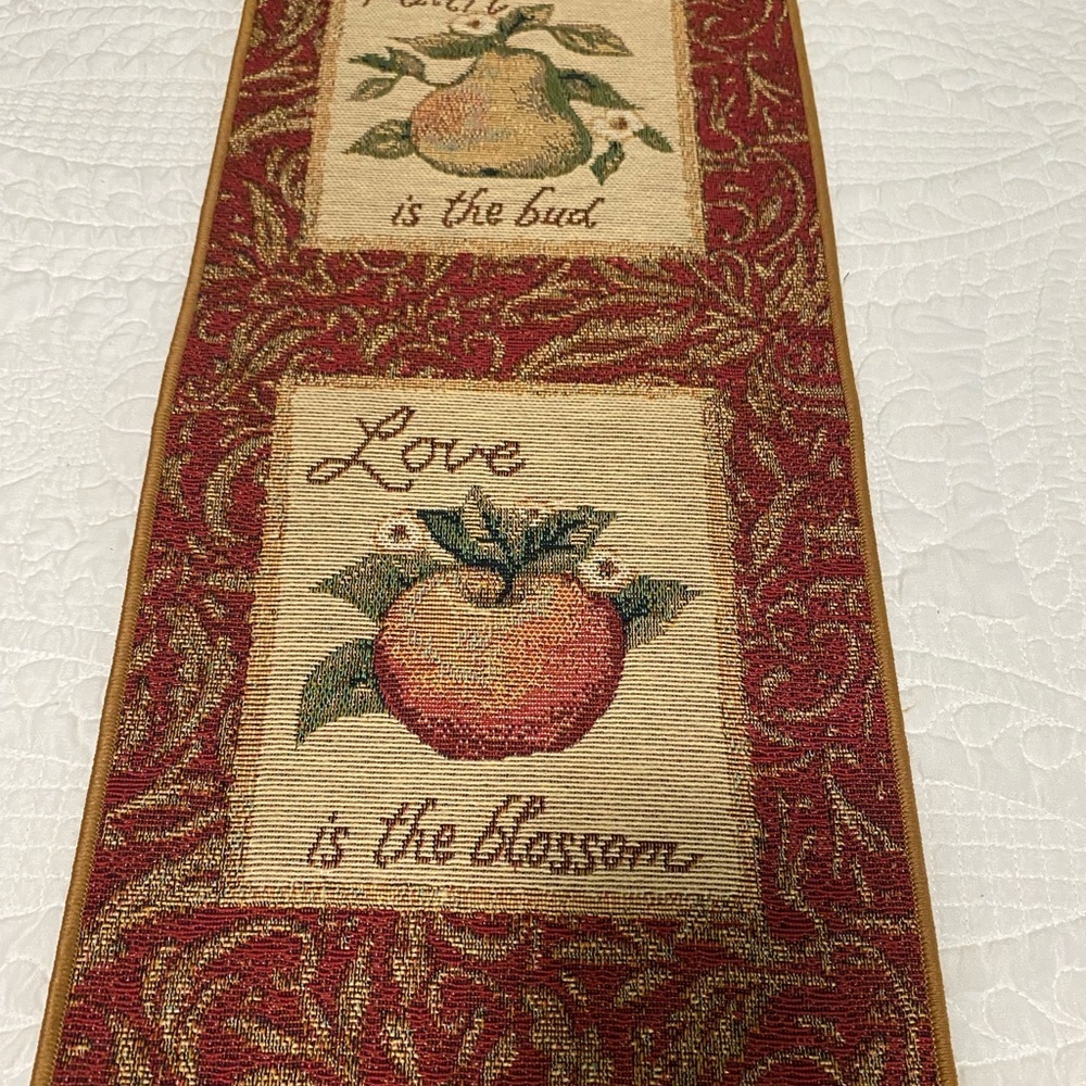 Elegant Burgundy and Gold Wall Hanging - Picture 5 of 14